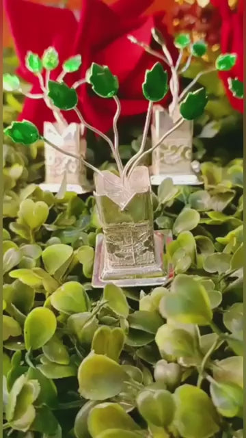 German Silver Plated Tulsi Plant  (4inche)